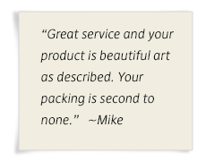 Great service and product is beautiful art as described